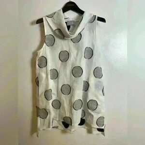 Chalet Women's White and Black Blouse Tunic XS